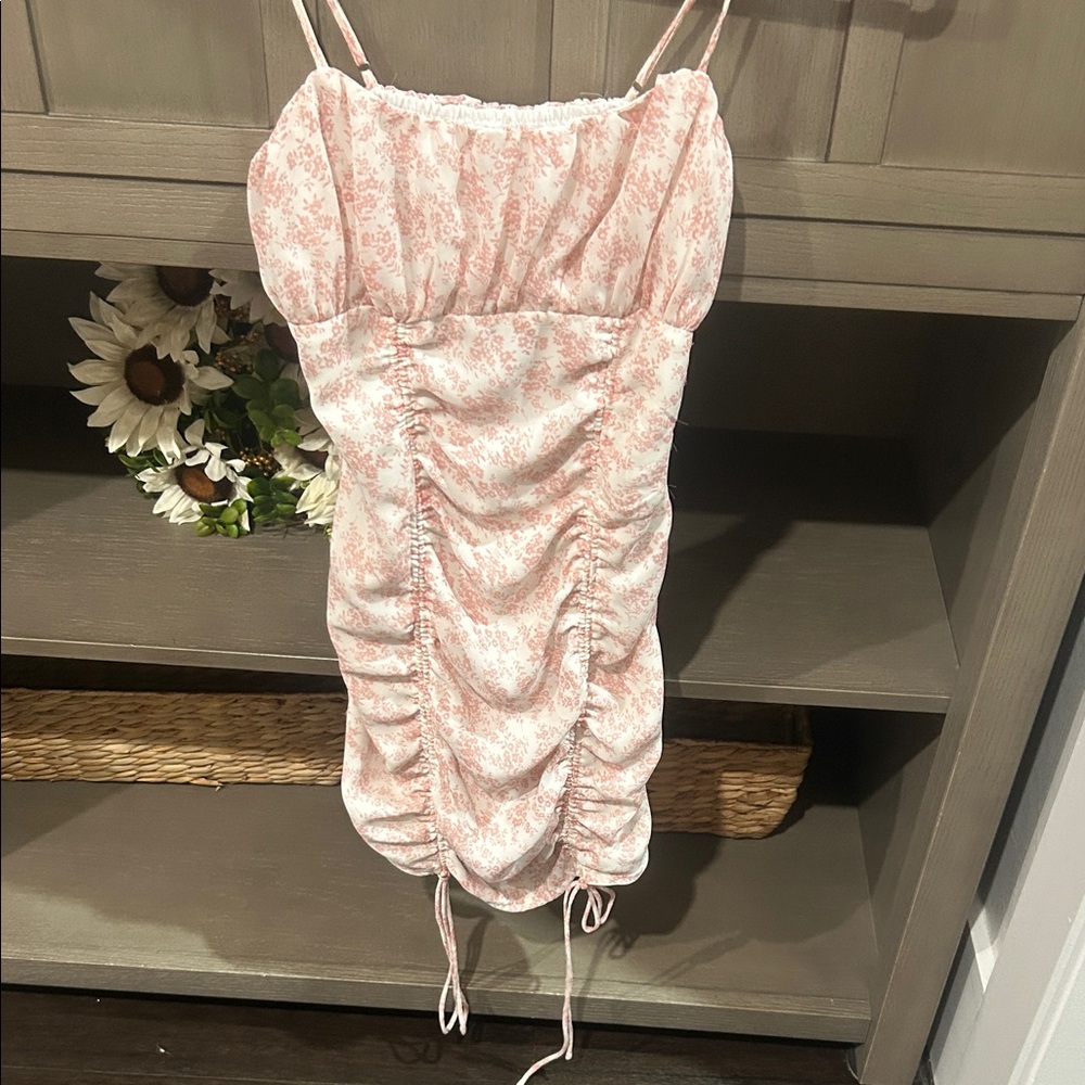 Princess Polly Pink Floral Ruched Dress